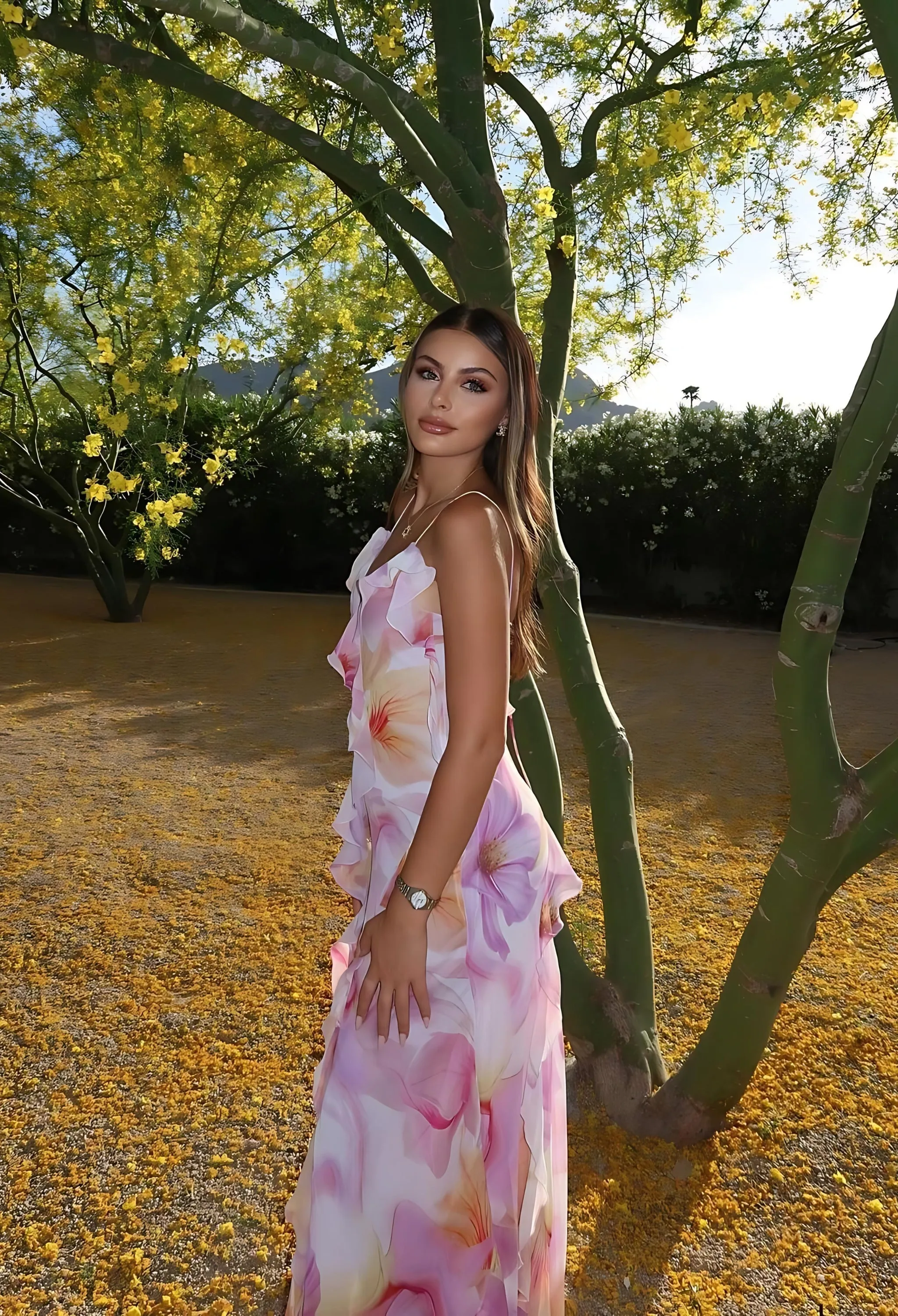 Sheila | Breezy Ruffled Floral Maxi Dress