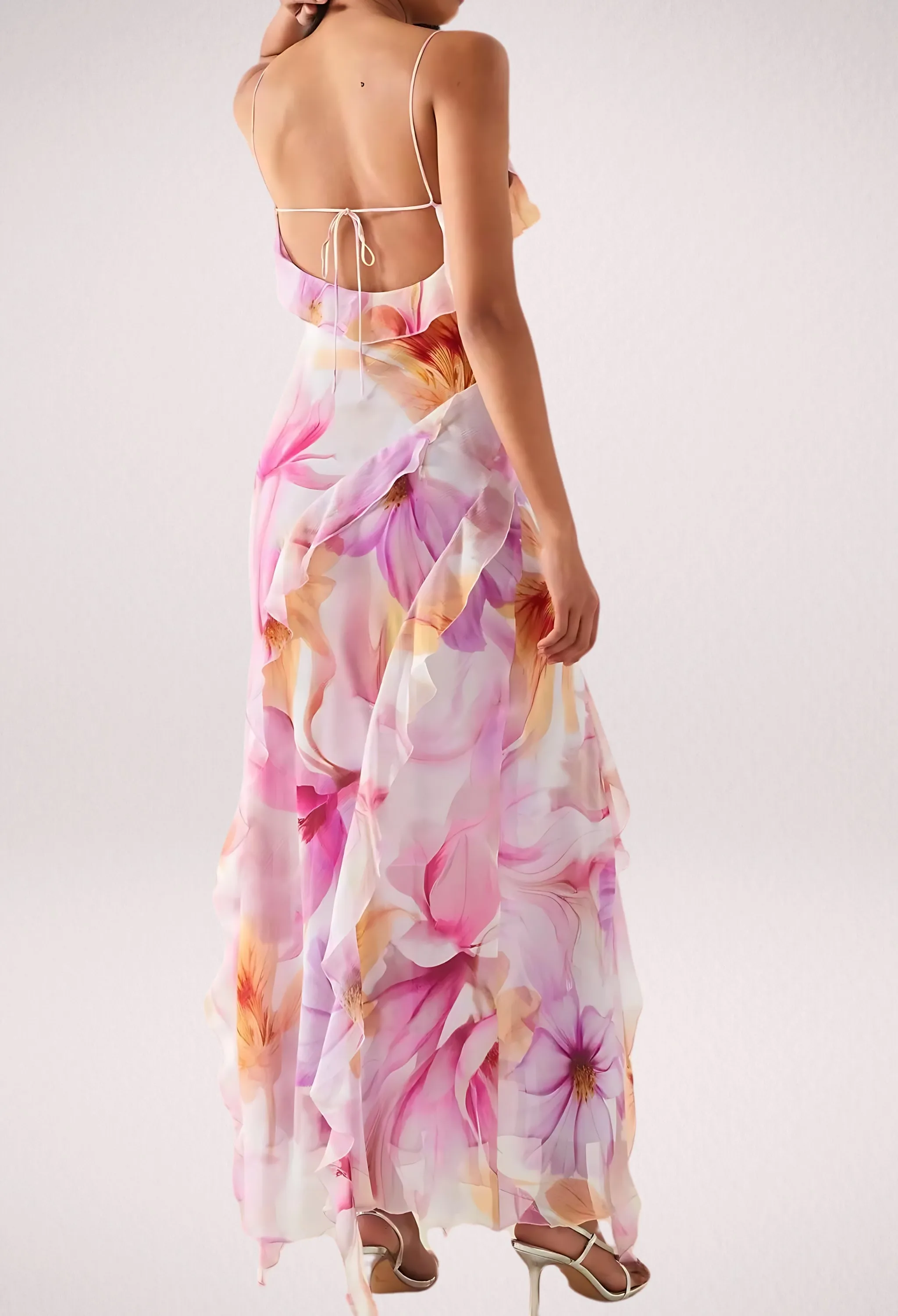 Sheila | Breezy Ruffled Floral Maxi Dress