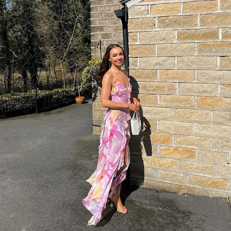 Sheila | Breezy Ruffled Floral Maxi Dress