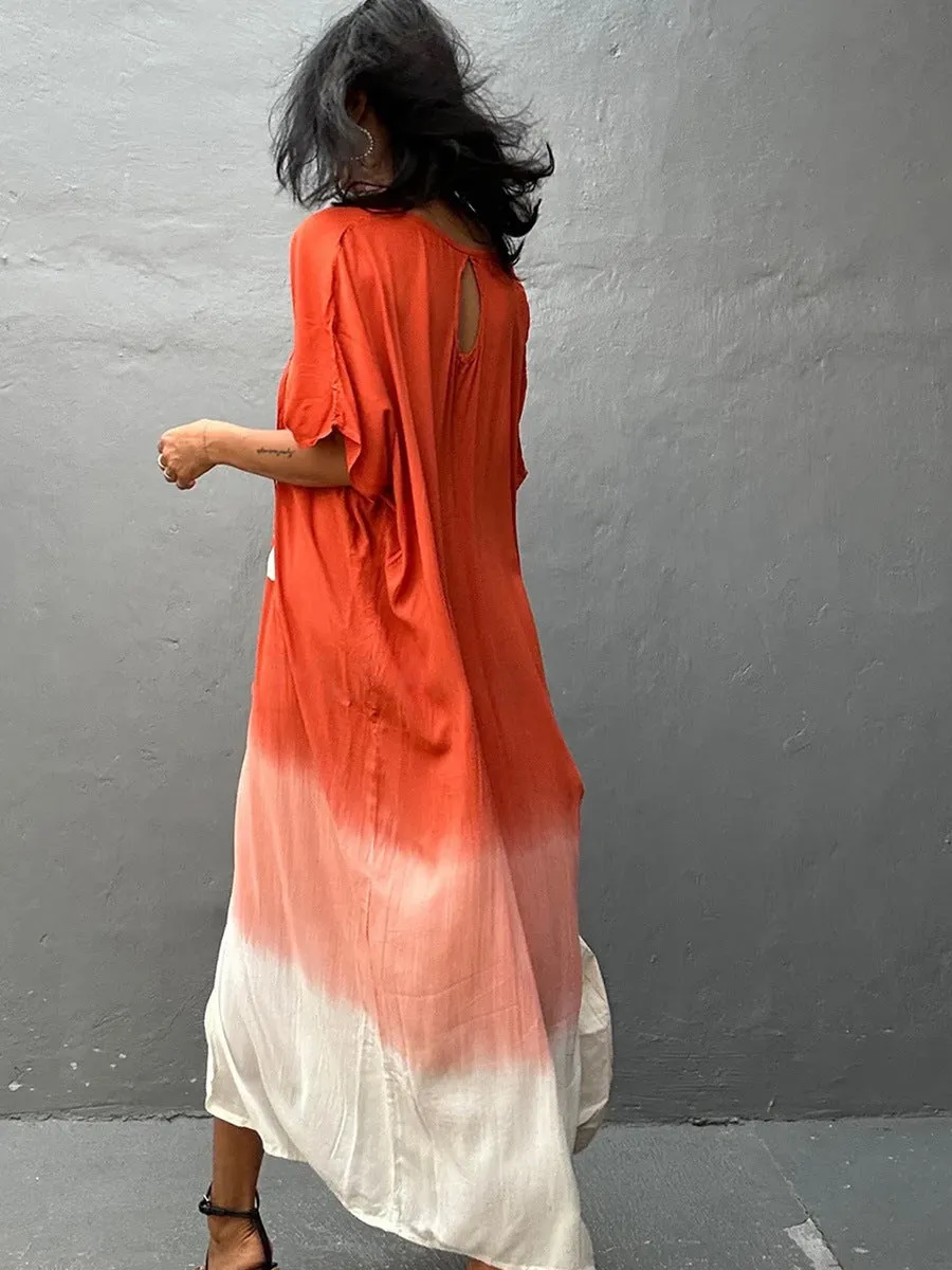 Sienna Ombre Kaftan Midi Dress