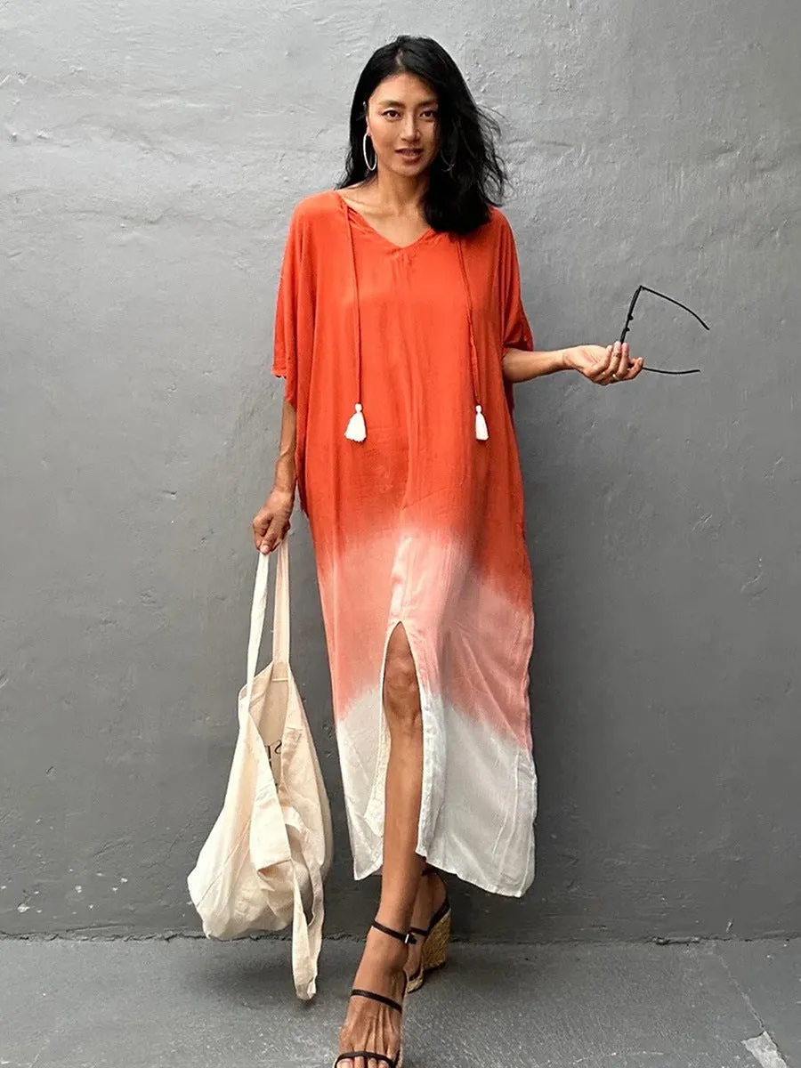 Sienna Ombre Kaftan Midi Dress