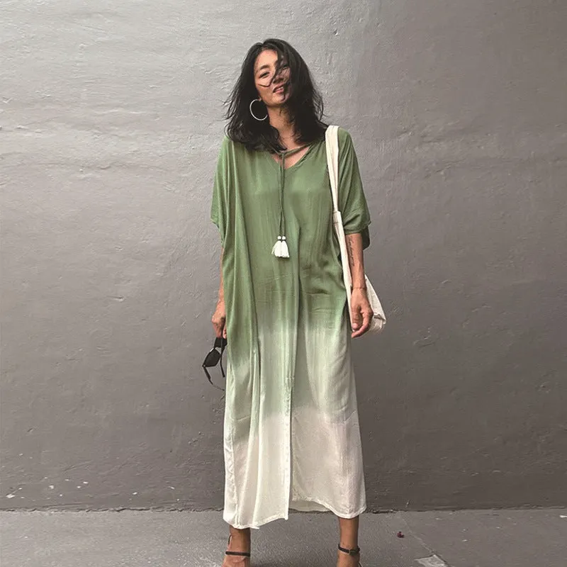 Sienna Ombre Kaftan Midi Dress