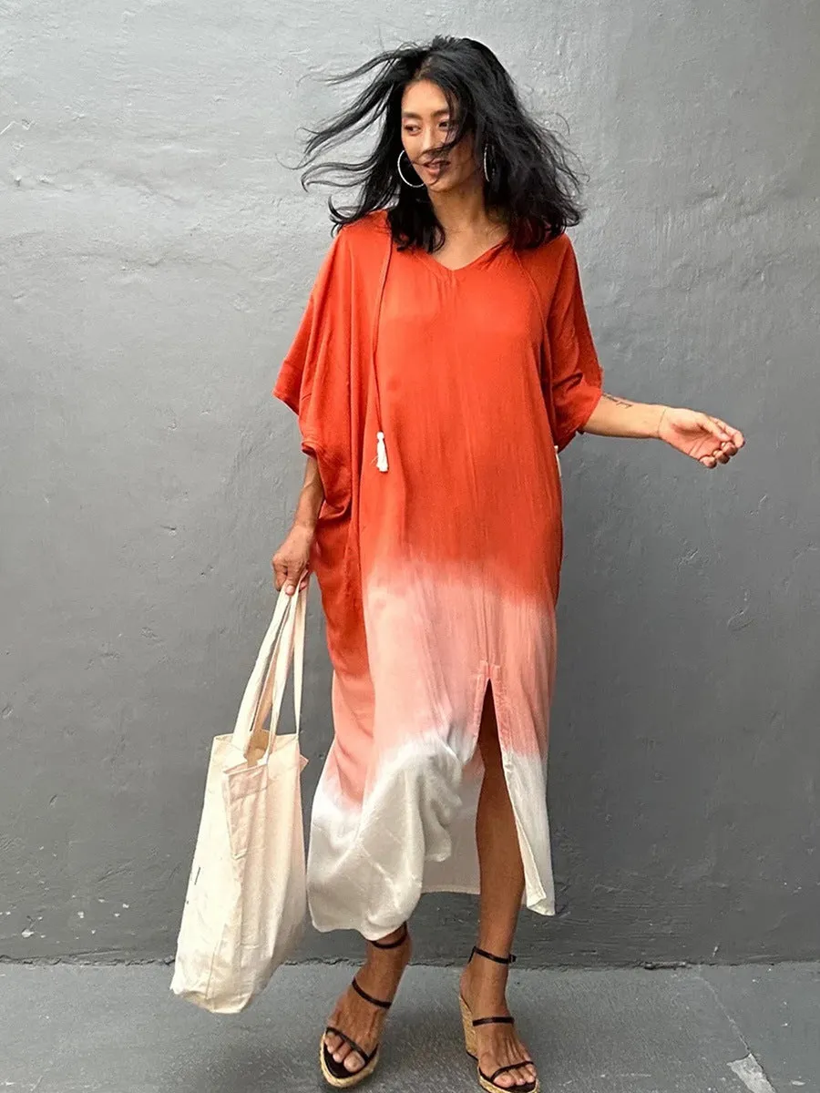 Sienna Ombre Kaftan Midi Dress
