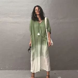 Sienna Ombre Kaftan Midi Dress