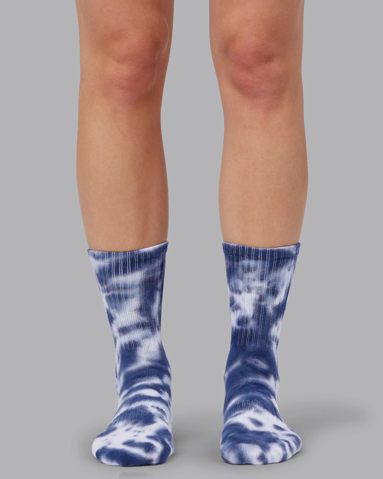 Signal Crew Pilates Grip Socks - Indigo Tye Dye