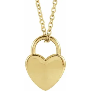 Sincerely, Springer's Yellow Gold Engravable Heart Locket Necklace