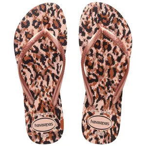 Slim Animal Print Thongs Ballet Rose