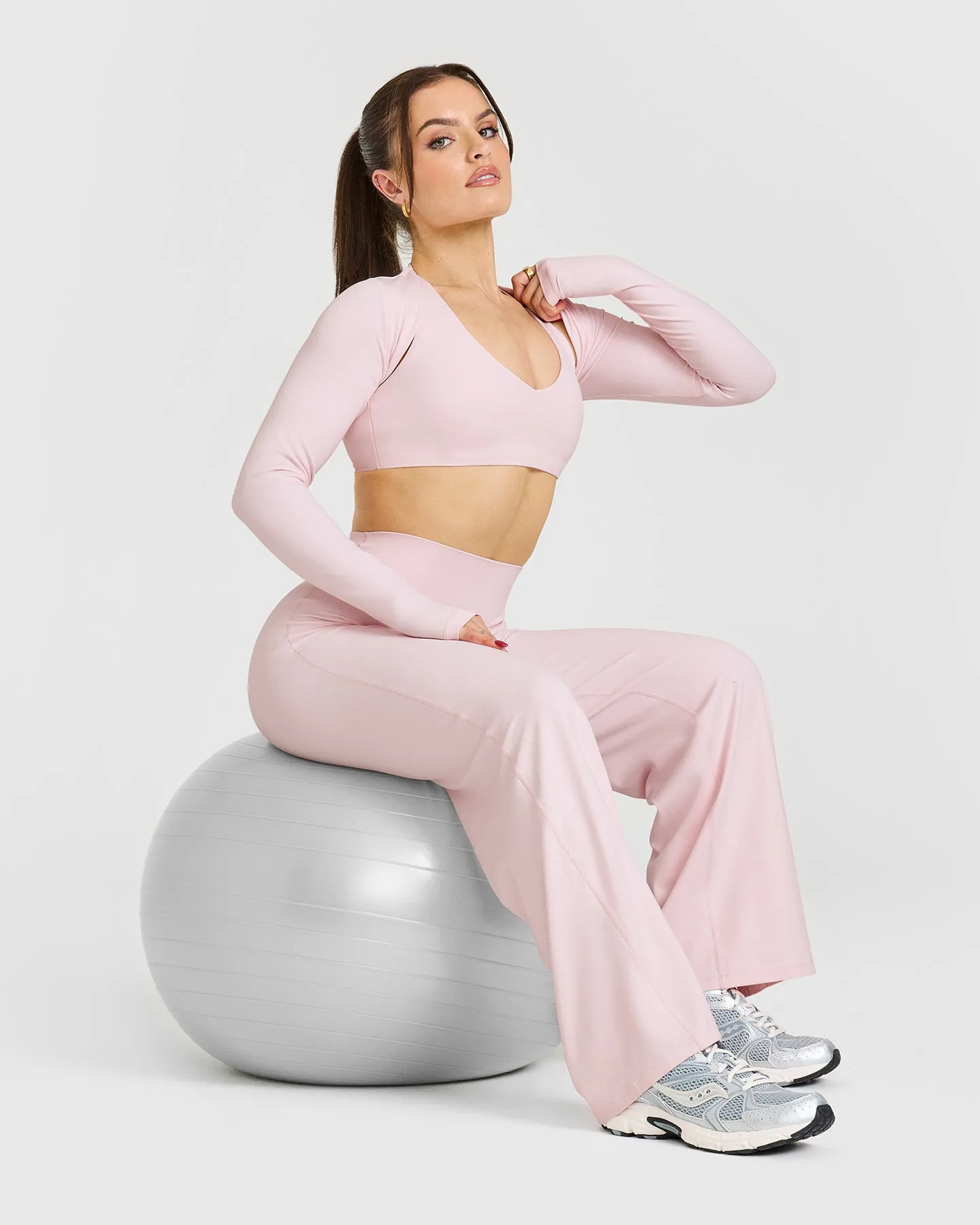 SoftMotion™ Long Sleeve Shrug | Ballet Pink