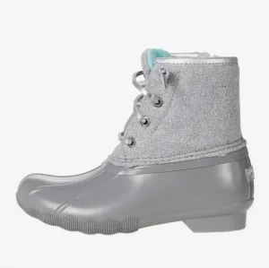 Sperry Saltwater Boots Silver/Grey Size 4