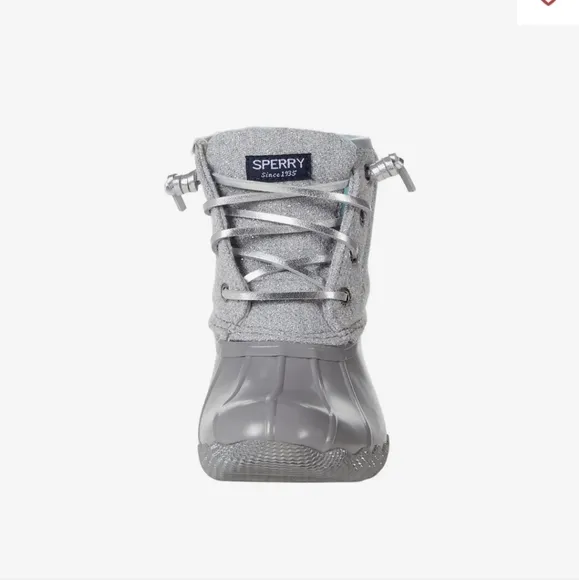Sperry Saltwater Boots Silver/Grey Size 4
