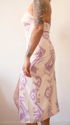 Strappy Backless Dress in Lavender Adras