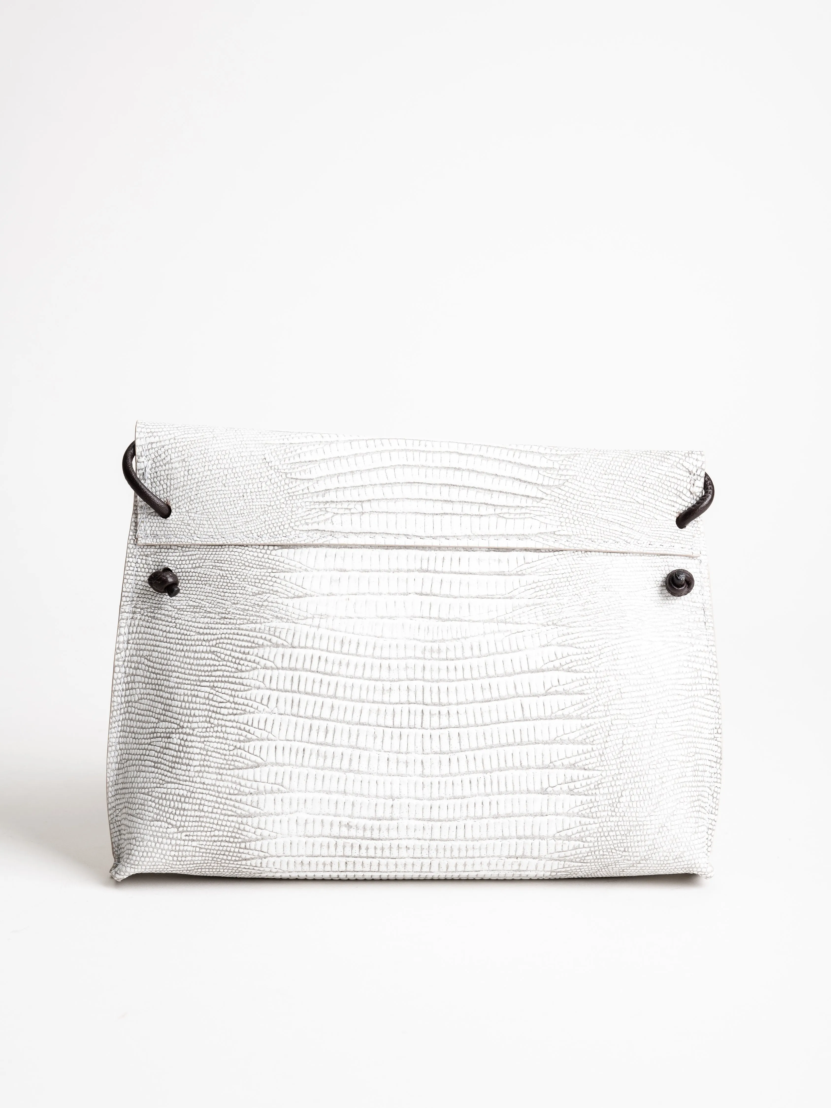 strappy foldover - antique white