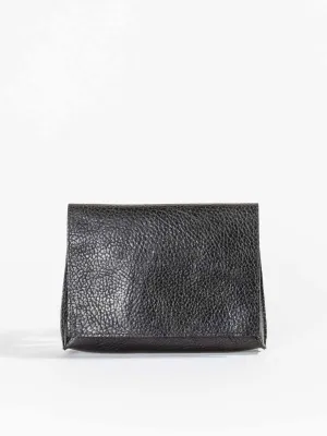 strappy foldover - black grained