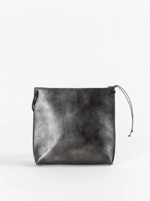 strappy pouch - french goat zinc