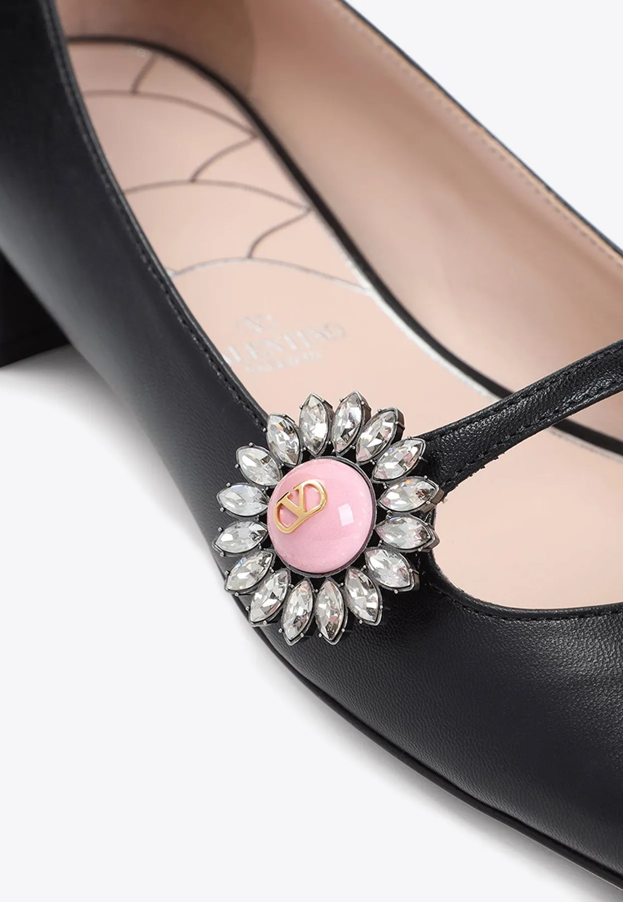 Strass-Button Ballet Flats