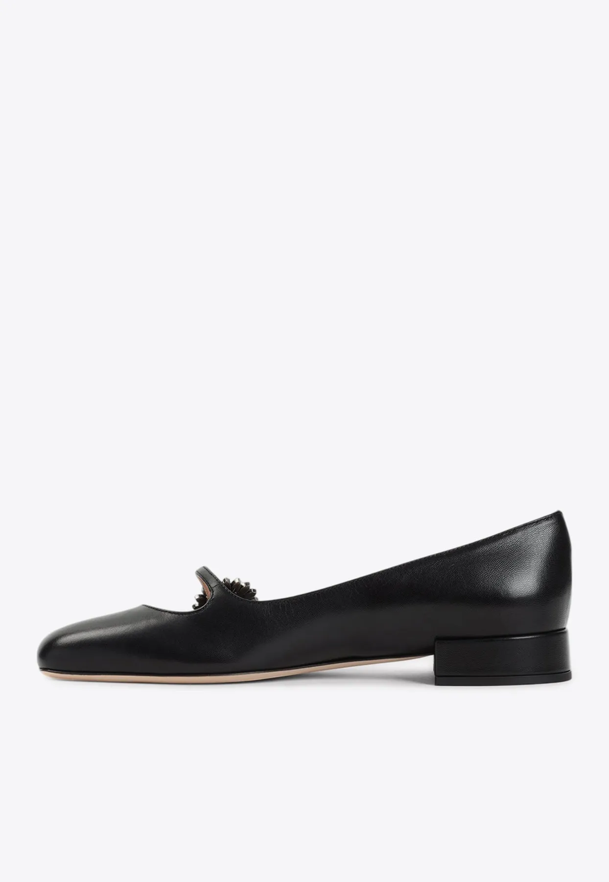 Strass-Button Ballet Flats