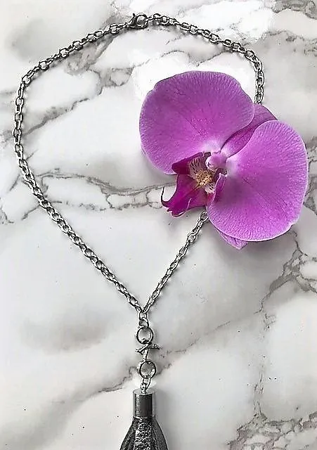 Streams extra long tassel necklace