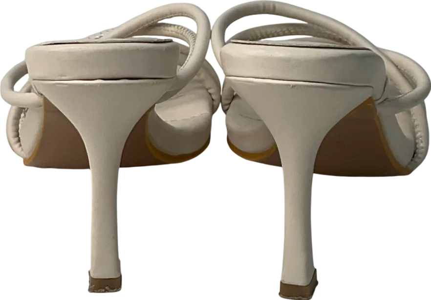 studio by charlotte Cream Strappy Heeled Mule UK 5 EU 38 👠