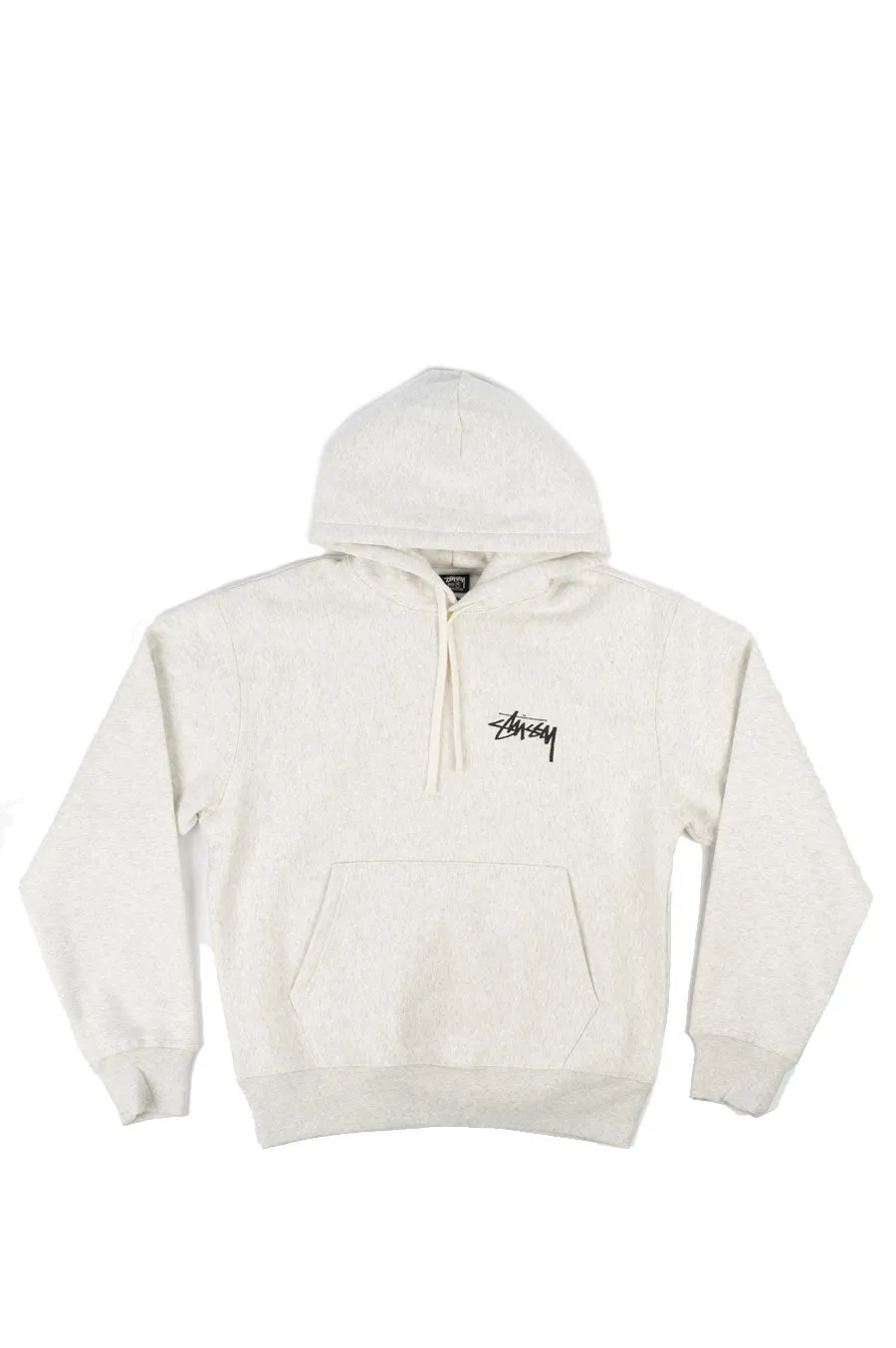 STUSSY 8 BALL FADE HOOD ASH HEATHER