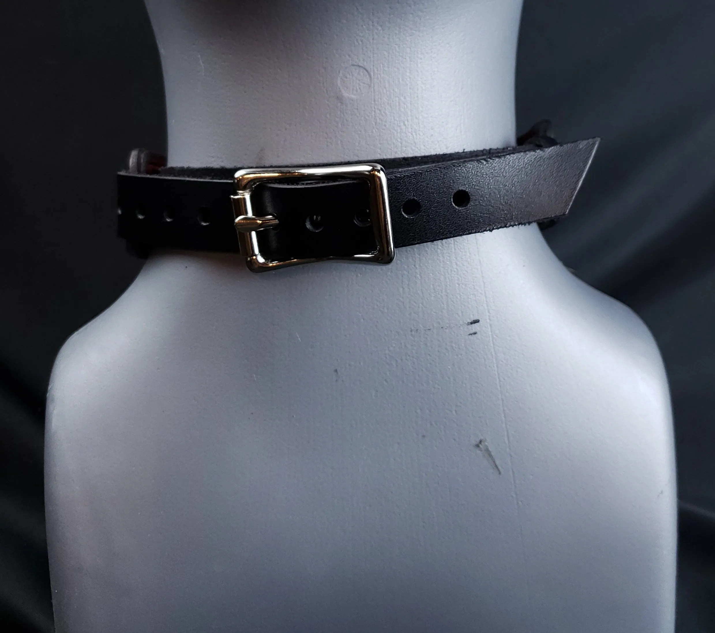 The Leather Heart Collar and cuffs- Made to Order- Choose your Color