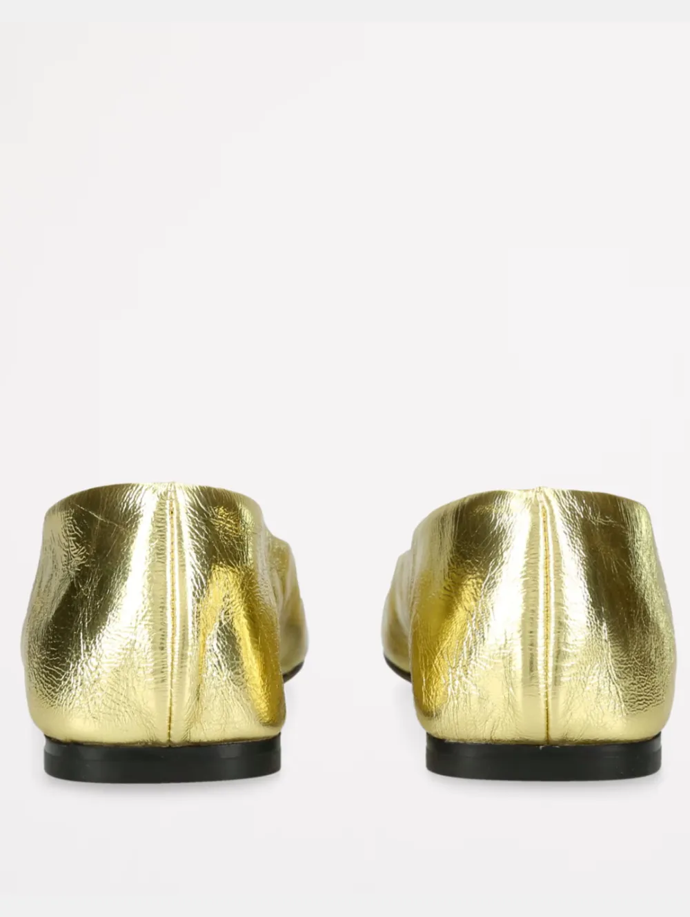 The Row Square Ballet Flats Gold
