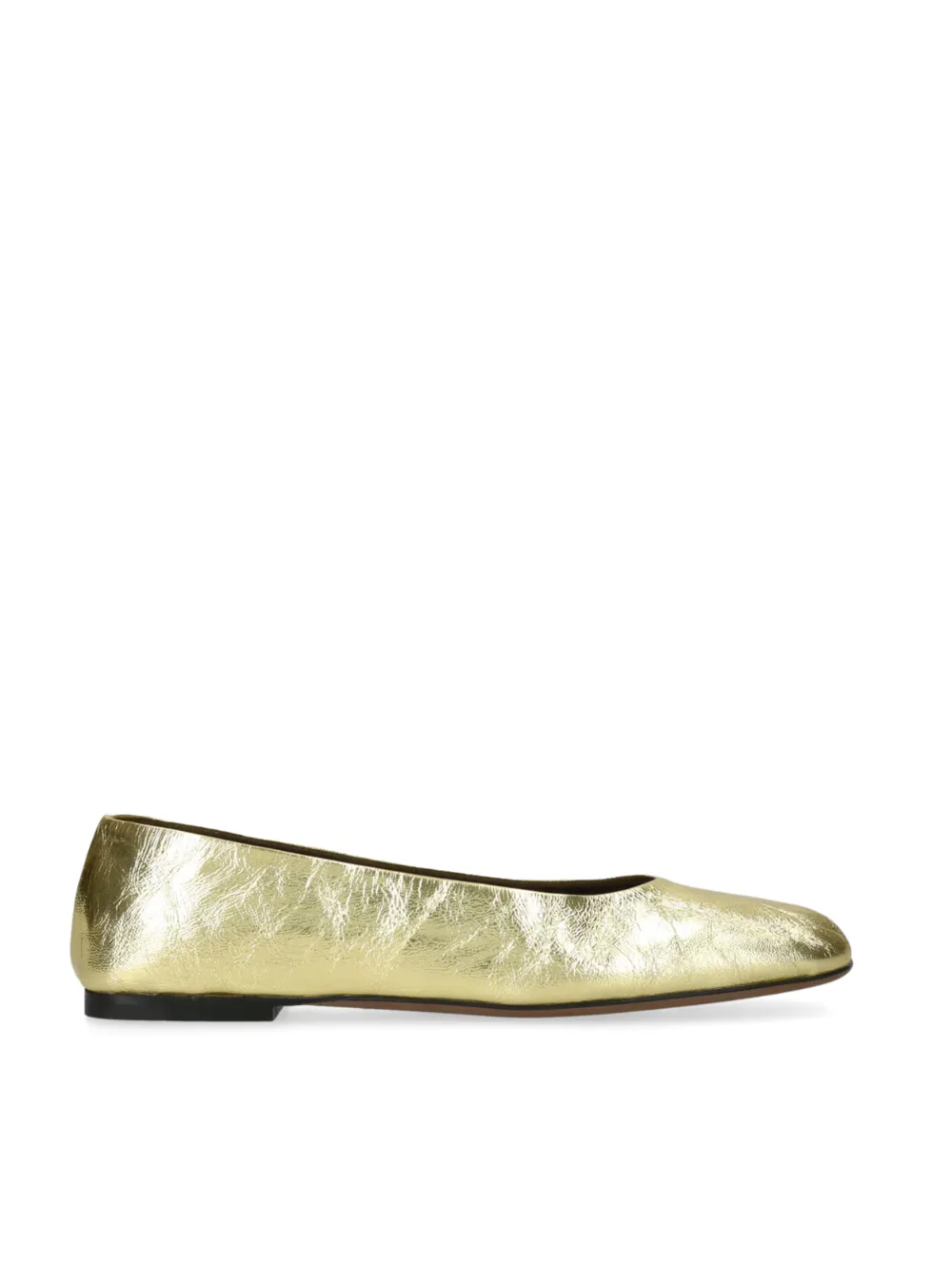 The Row Square Ballet Flats Gold
