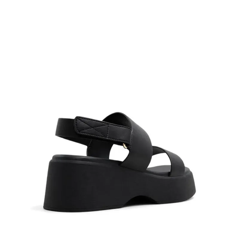 Thilda Wedge Sandals - Black