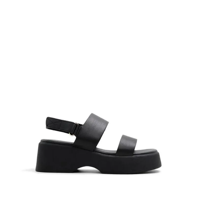 Thilda Wedge Sandals - Black