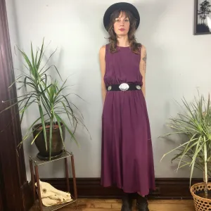 Vintage 90s Minimalist Midi Maxi dress // size 13/14