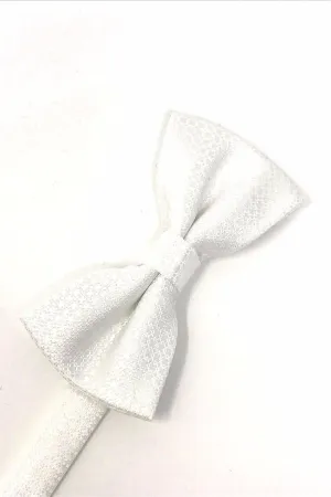 White Regal Kids Bow Tie
