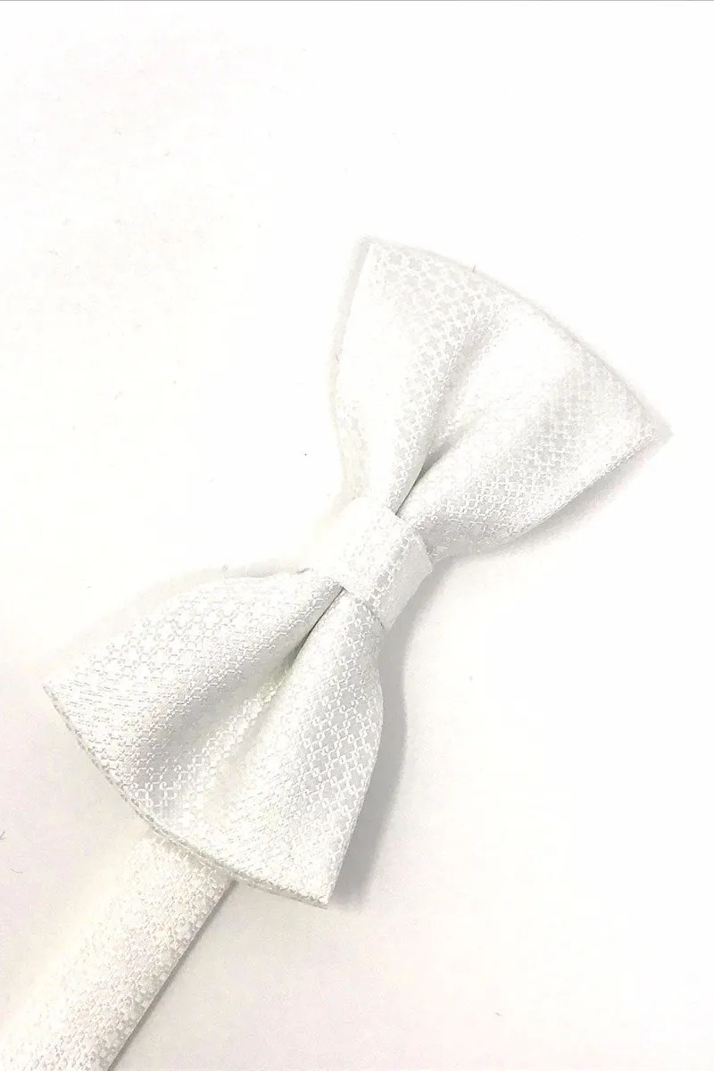 White Regal Kids Bow Tie