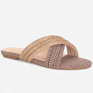 Women "DIANE" Decorated Flat Heel Slippers