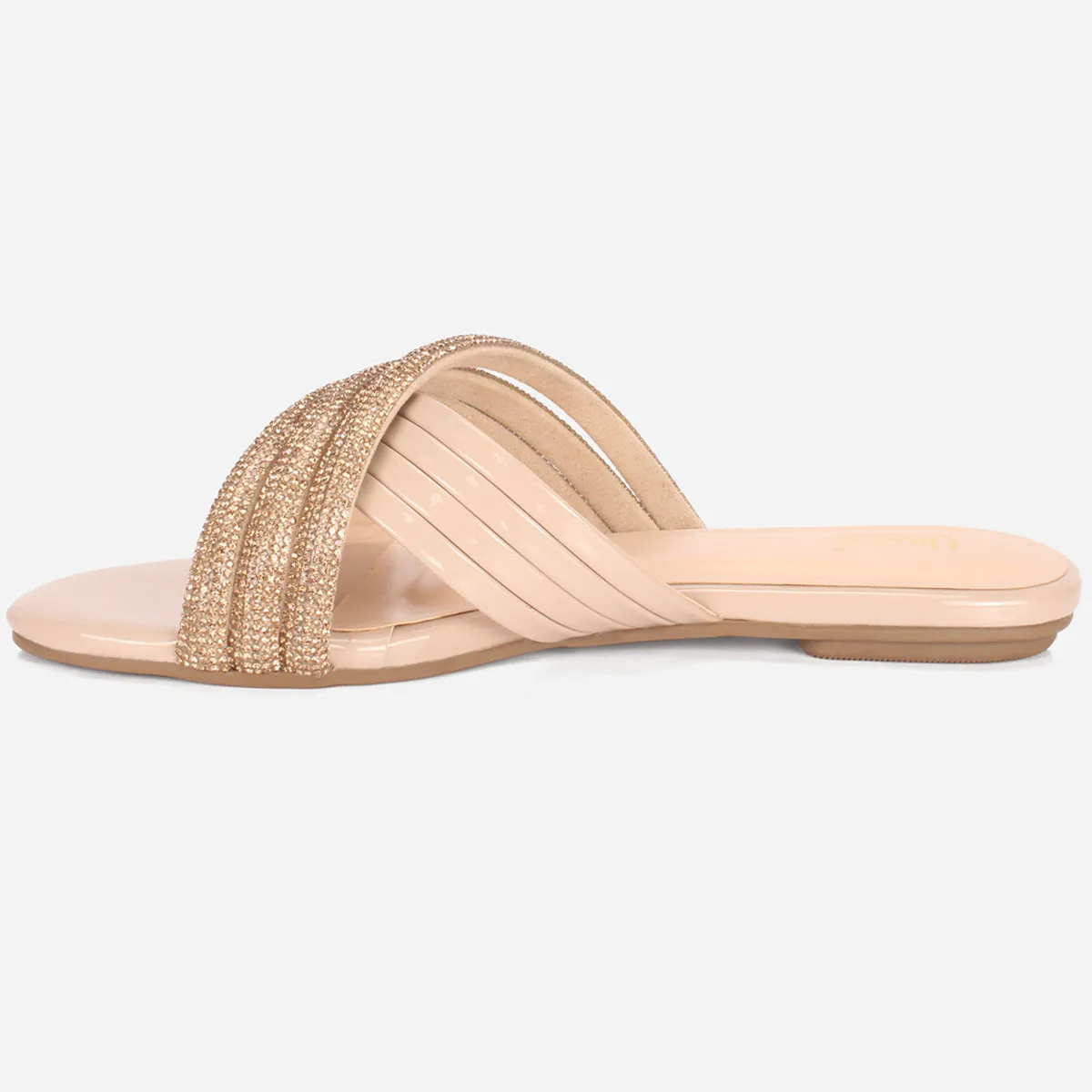 Women "DIANE" Decorated Flat Heel Slippers