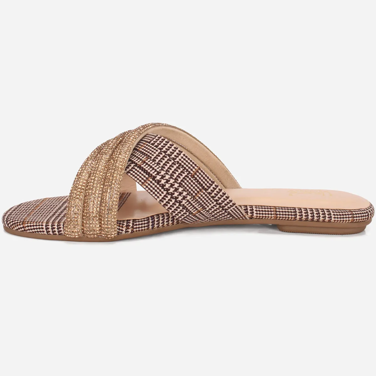 Women "DIANE" Decorated Flat Heel Slippers