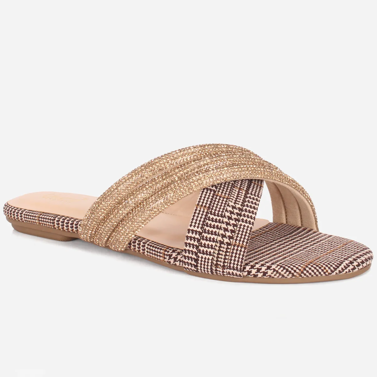 Women "DIANE" Decorated Flat Heel Slippers