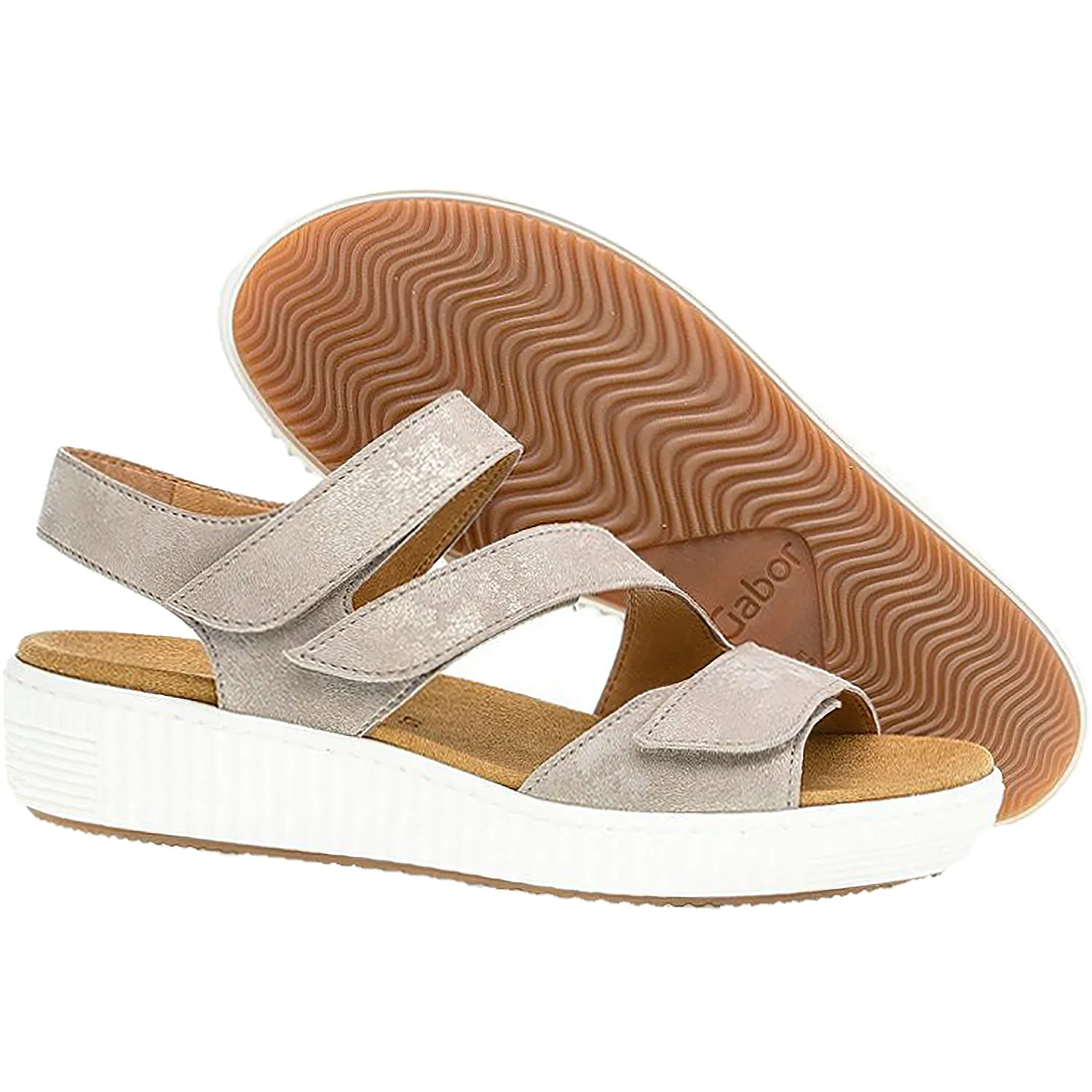 Women's Gabor 3.600.62 Beige Metallic Nubuck