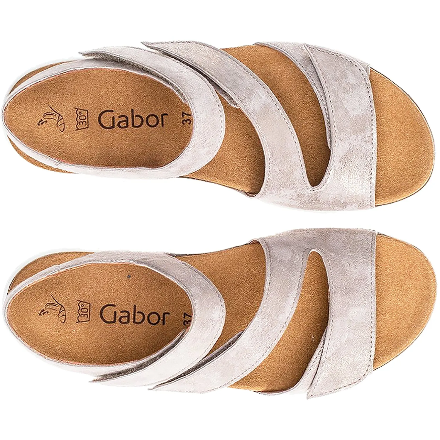 Women's Gabor 3.600.62 Beige Metallic Nubuck