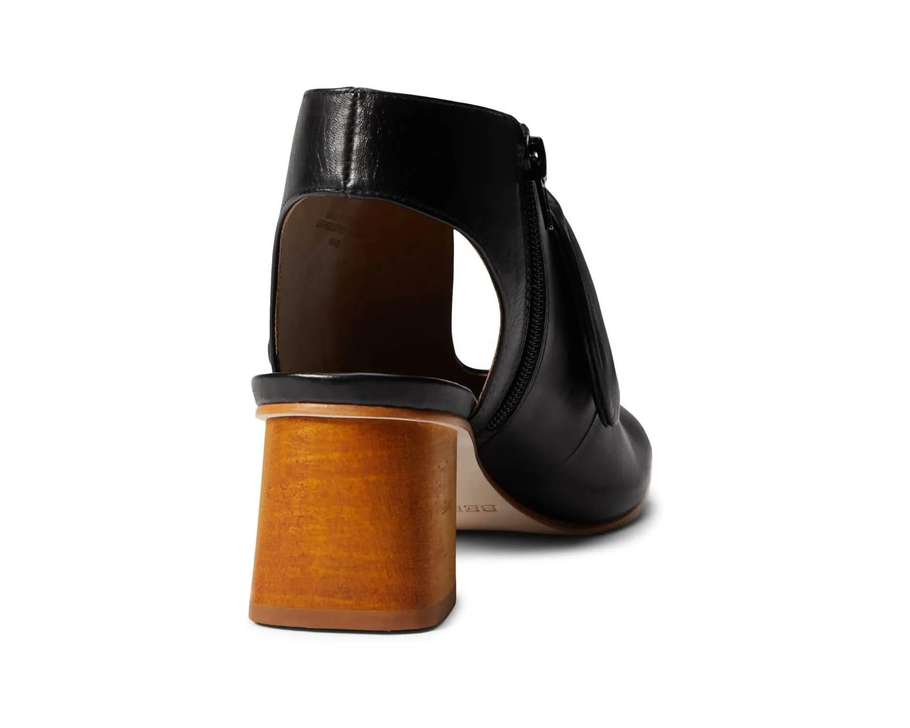 Women's Lizzie Heeled Sandals In Black Glove Leather