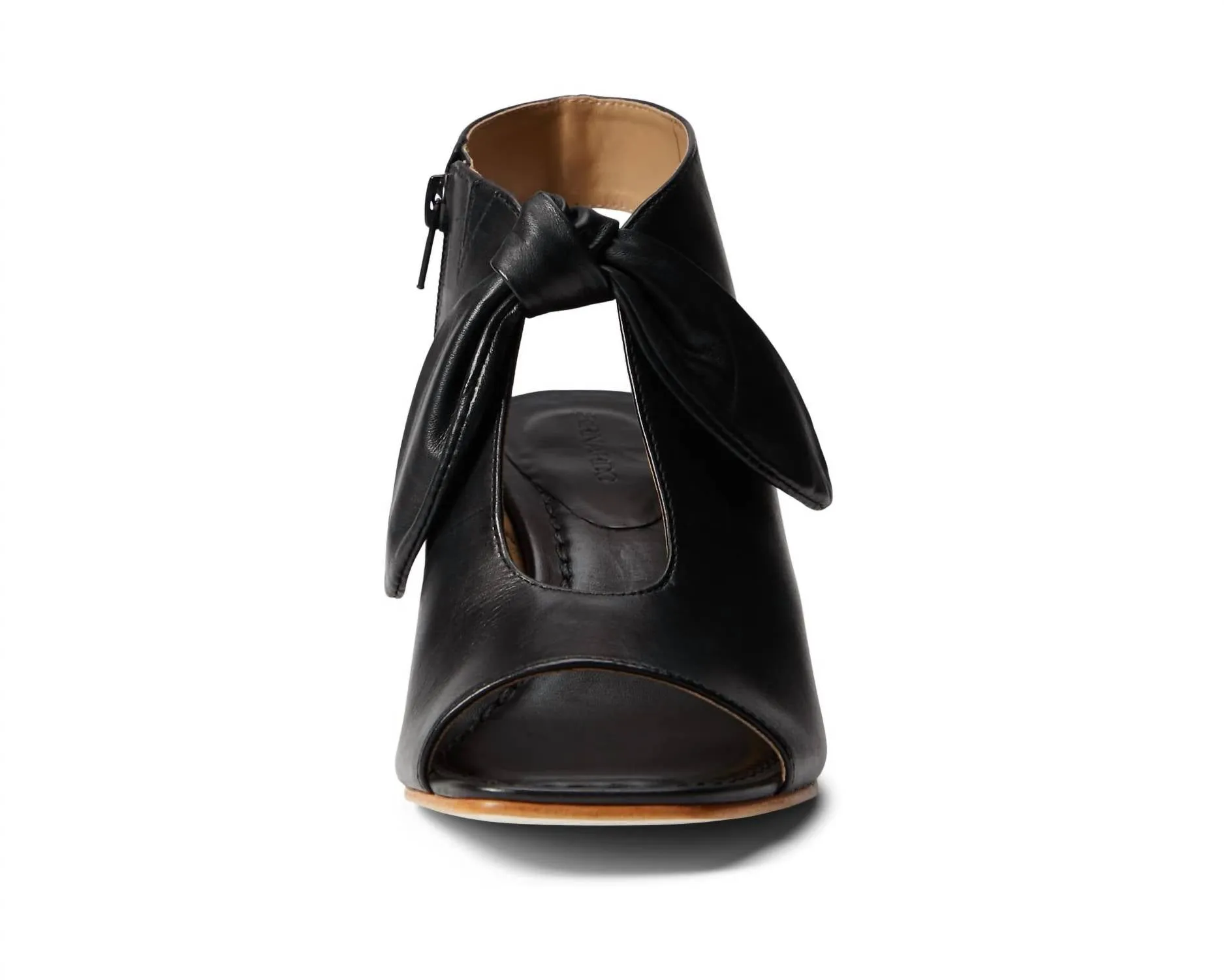 Women's Lizzie Heeled Sandals In Black Glove Leather