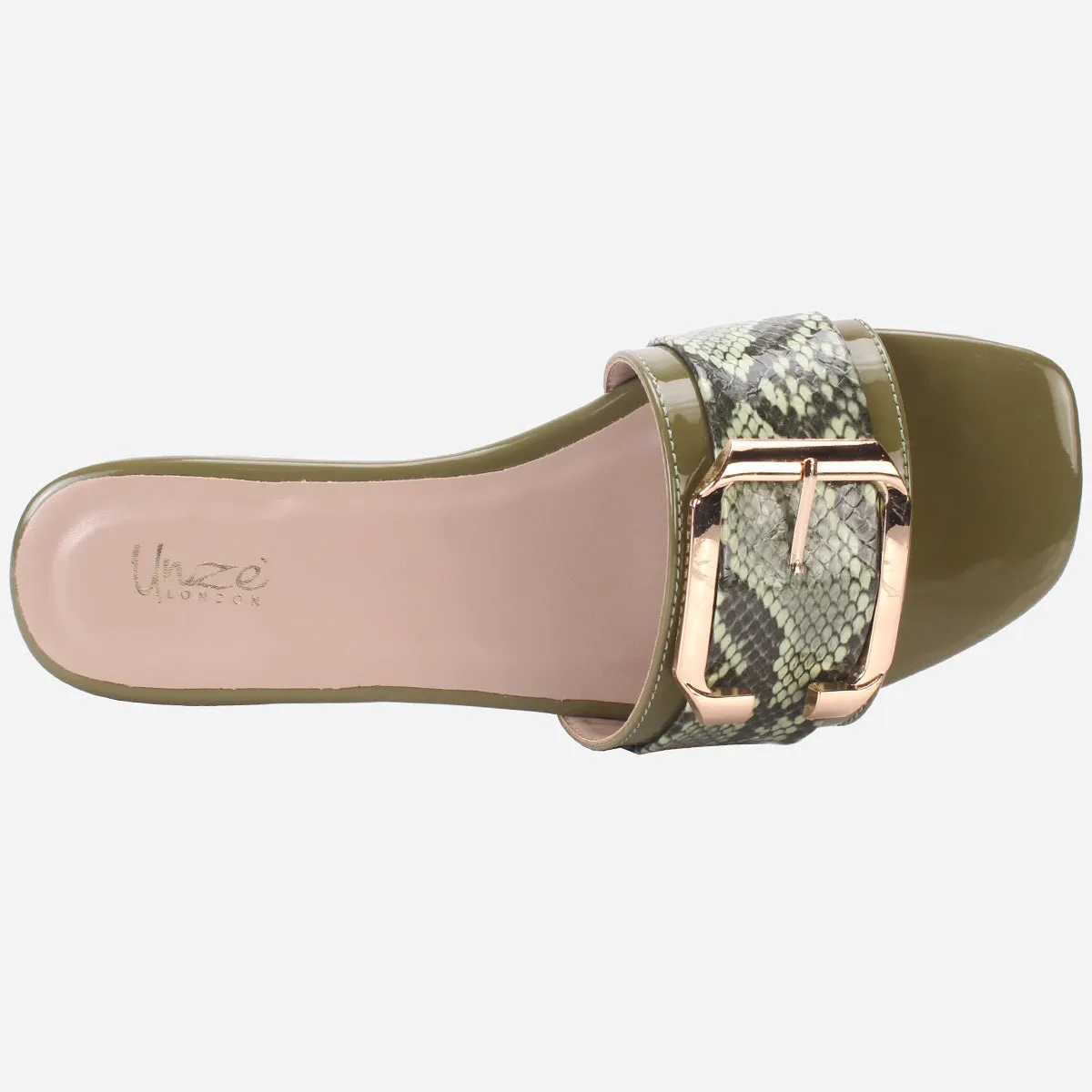 Womens "HUANA" Buckled Summer Slippers