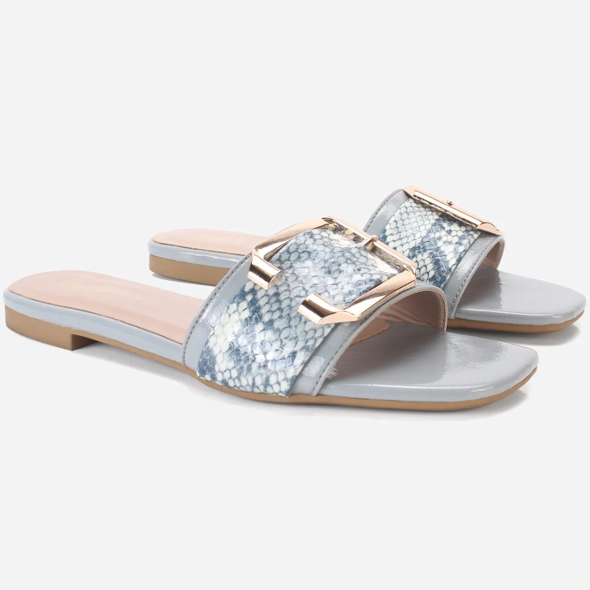 Womens "HUANA" Buckled Summer Slippers