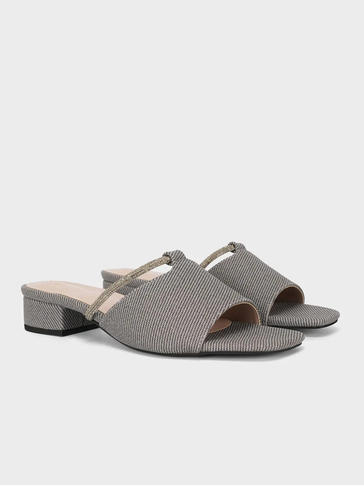 Womens "ITALIA" Stylish Block Heel Slipper