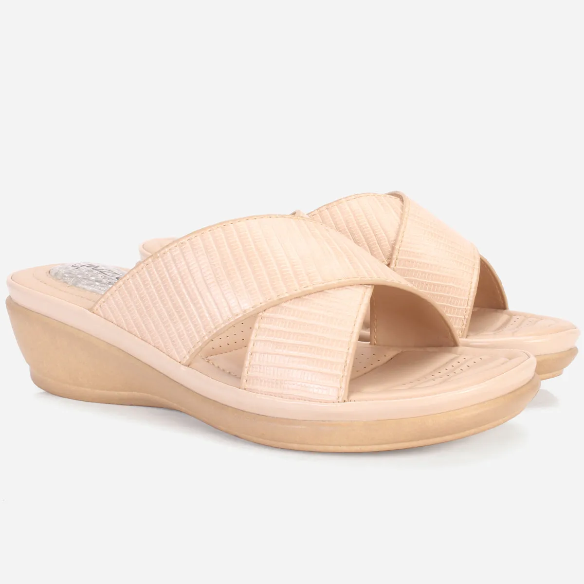 Womens "JOSEPHINE" Comfy Summer Wedge Slippers