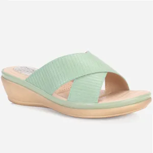 Womens "JOSEPHINE" Comfy Summer Wedge Slippers