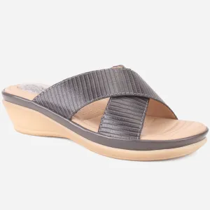 Womens "JOSEPHINE" Comfy Summer Wedge Slippers