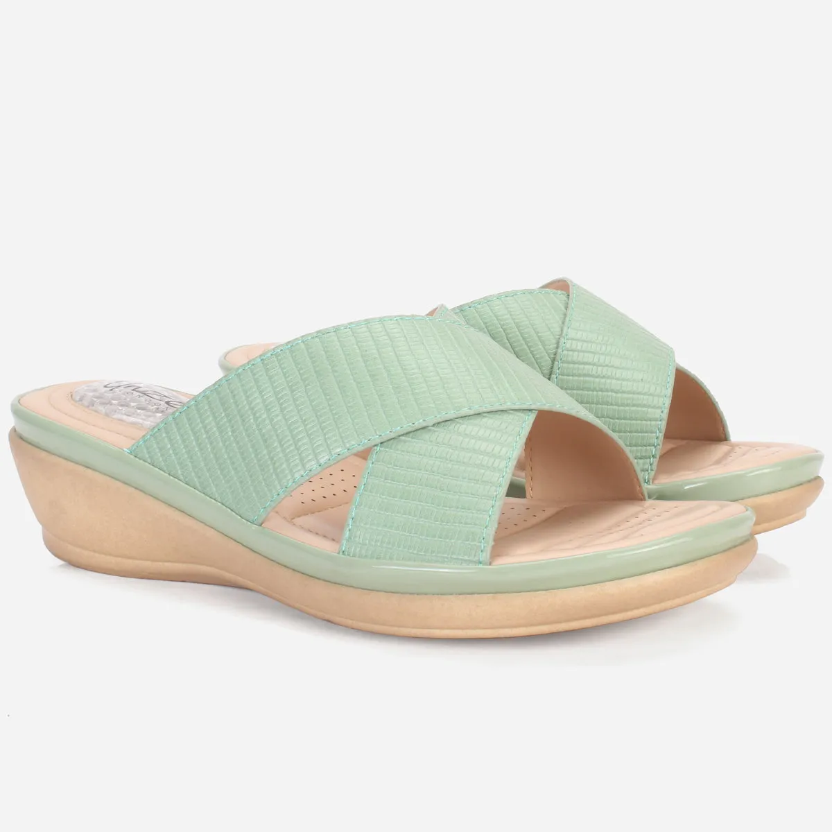 Womens "JOSEPHINE" Comfy Summer Wedge Slippers