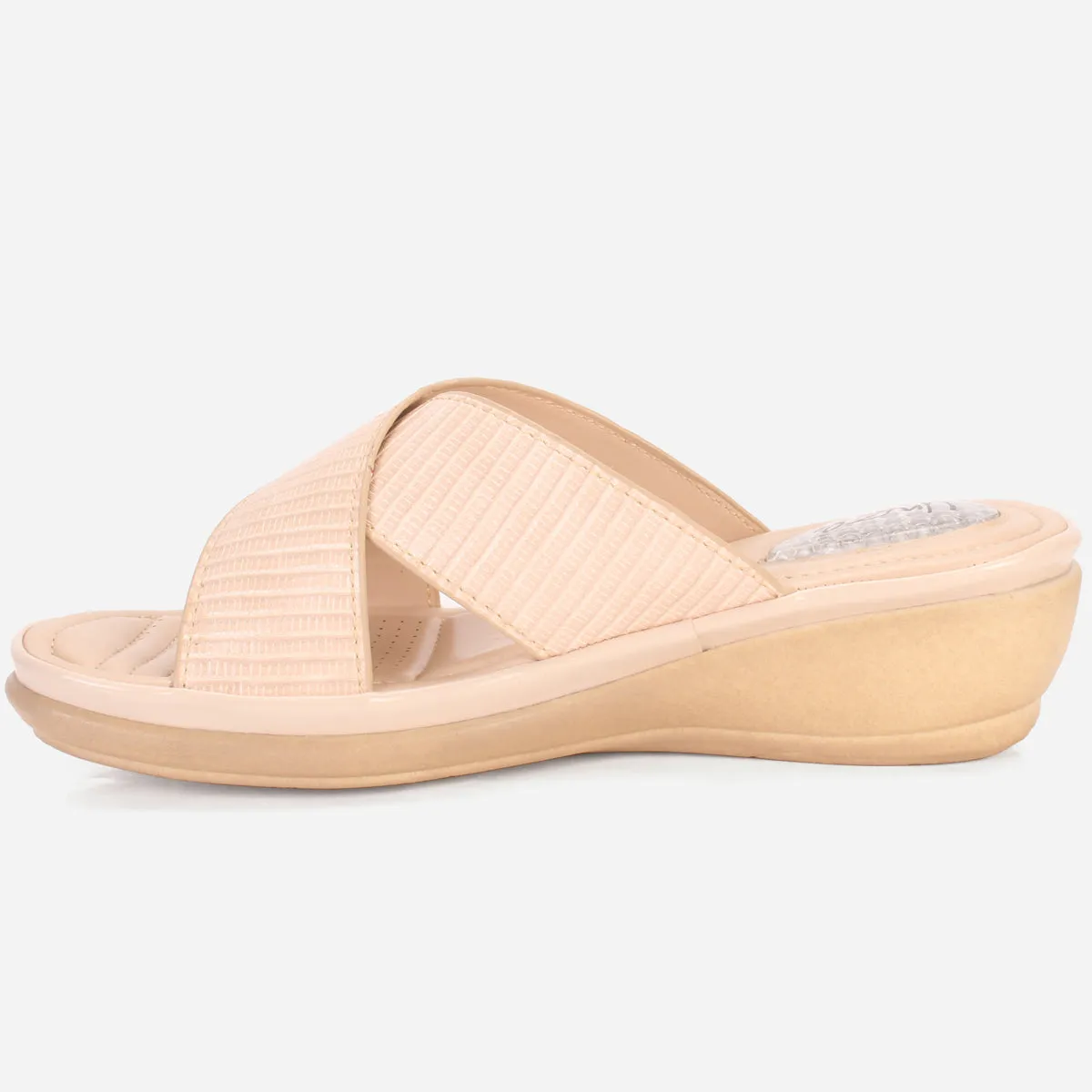 Womens "JOSEPHINE" Comfy Summer Wedge Slippers