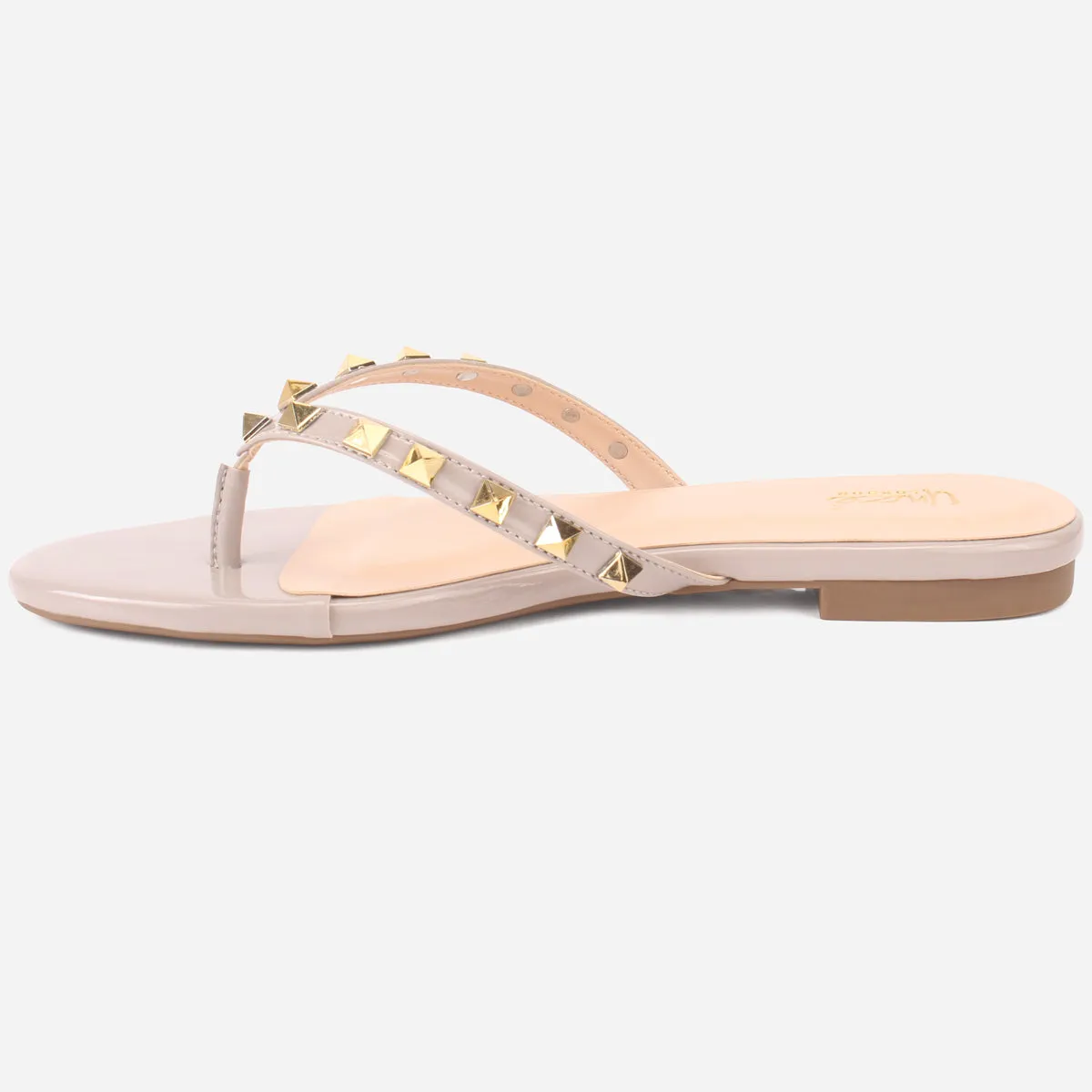 Womens "LEILI" Stud Detailing Summer Slippers
