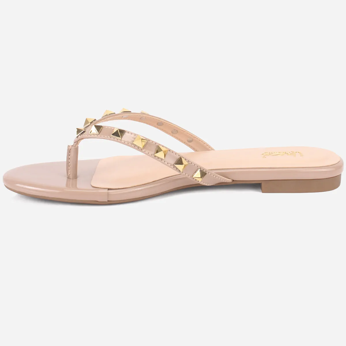 Womens "LEILI" Stud Detailing Summer Slippers
