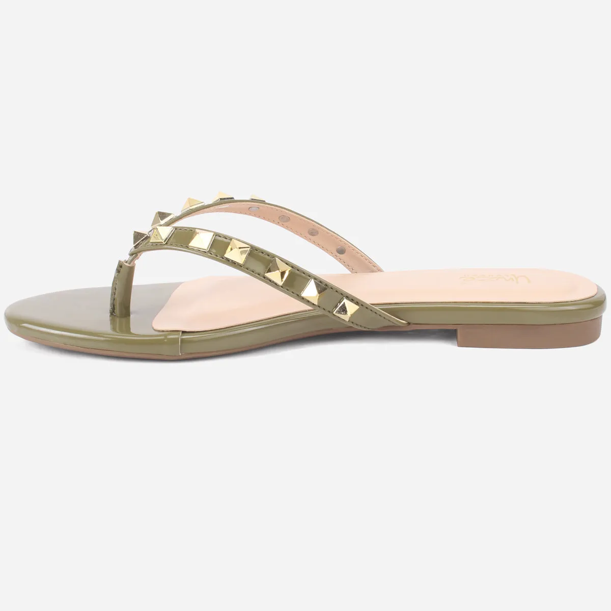 Womens "LEILI" Stud Detailing Summer Slippers